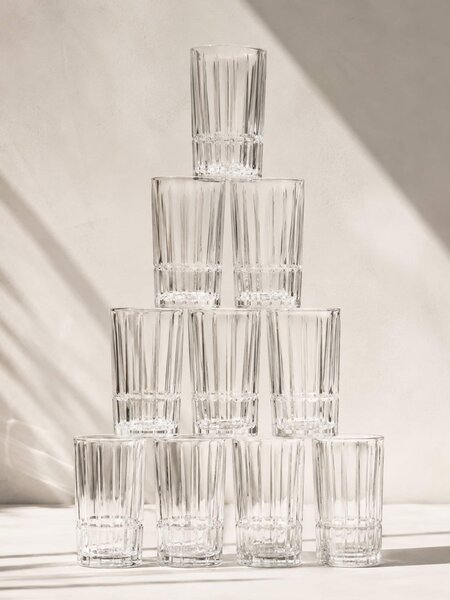 Sinsay - Чаши с релефен мотив 4 pack - clear