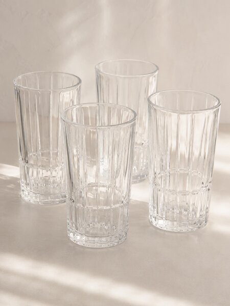 Sinsay - Чаши с релефен мотив 4 pack - clear