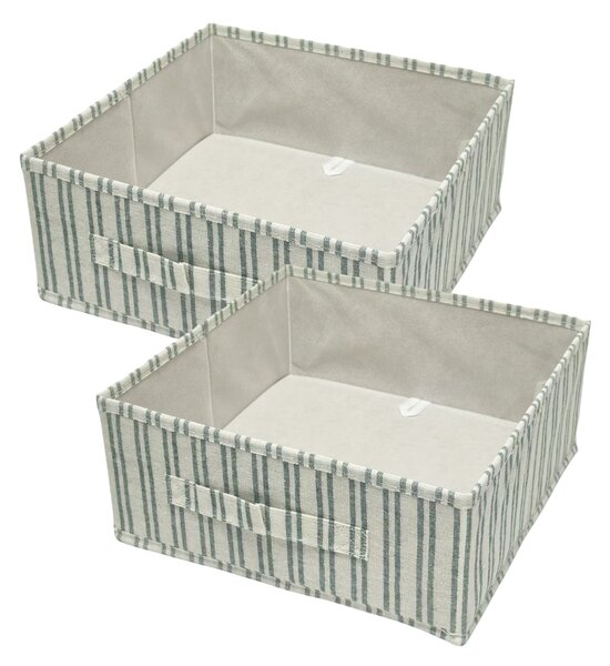 Sinsay - Сгъваеми кутии за съхранение на райета 2 pack - зeлeн