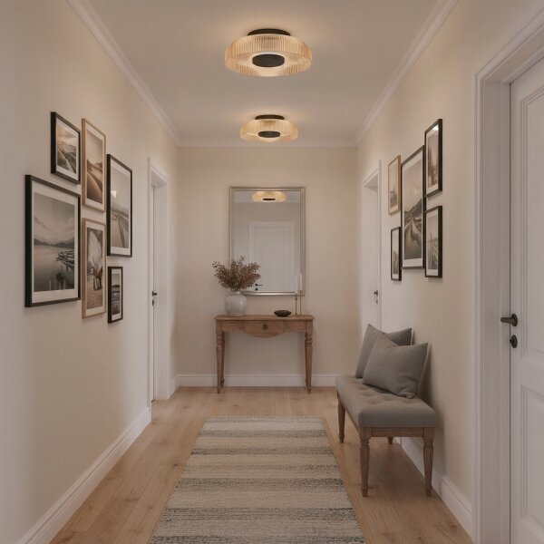 ITALUX WL-36482-YLL-LED Плафон PASSO LED/8W/230V 3000K Ø 25 cm димно-бежов