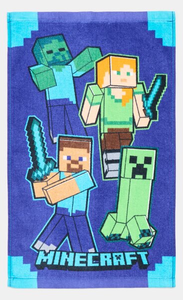 Sinsay - Памучна кърпа Minecraft - cин