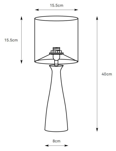 Markslöjd 108904 - Настолна лампа BIRILLO 1xE14/60W/230V бяла
