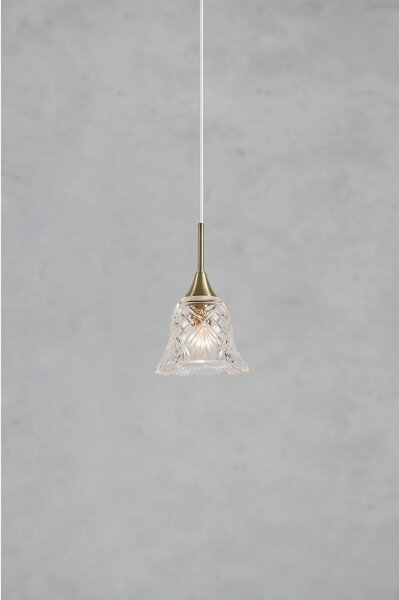 Markslöjd 109011 - Висяща лампа LUNA на кабел 1xE14/40W/230V месинг