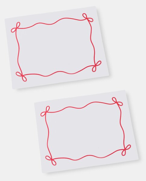 Sinsay - Подложки за маса с декоративна рамка 2 pack - яркорозово