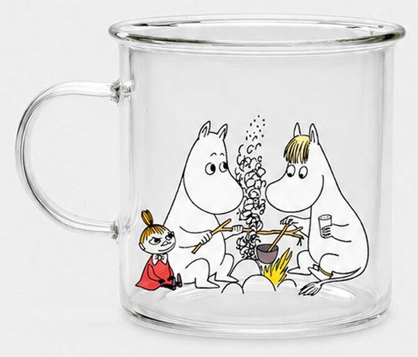 Sinsay - Стъклена чаша с дръжка The Moomins - многоцветен