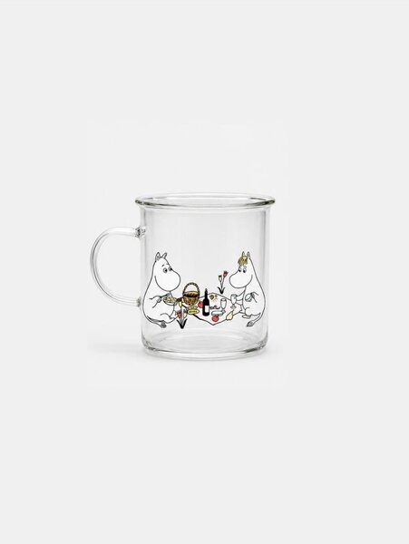 Sinsay - Стъклена чаша с дръжка The Moomins - многоцветен