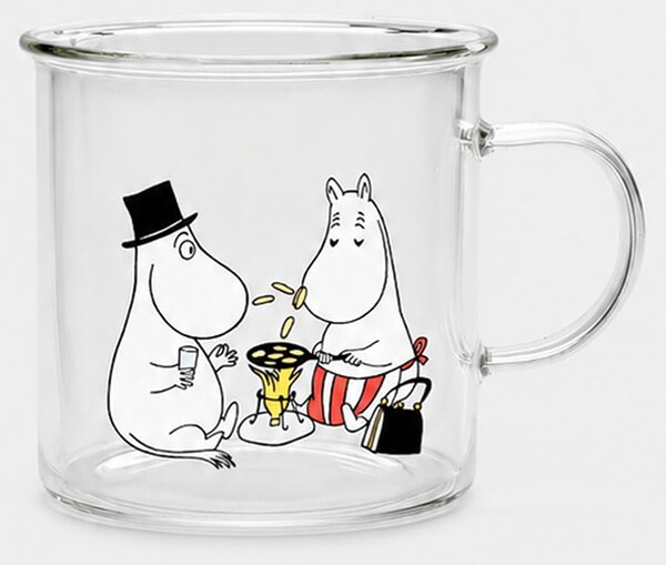Sinsay - Стъклена чаша с дръжка The Moomins - многоцветен