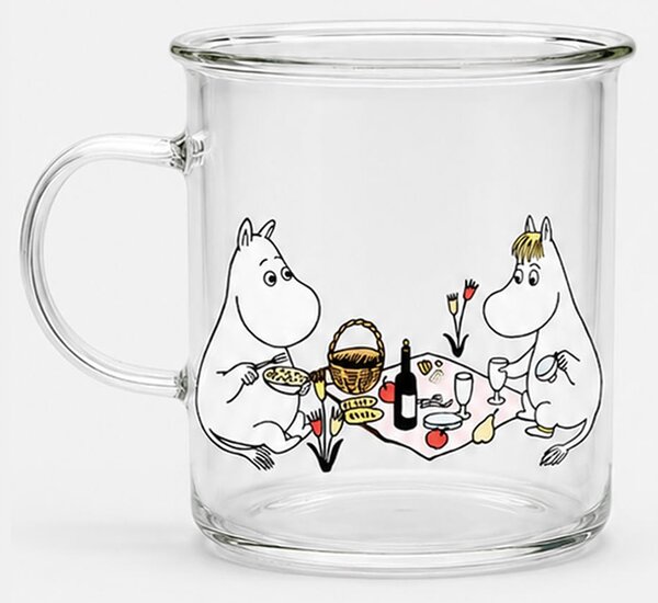 Sinsay - Стъклена чаша с дръжка The Moomins - многоцветен