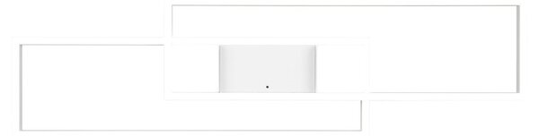 Бяло LED осветително тяло за таван с дистанционно управление/затъмняващо се 28x100 cm Albany – Trio