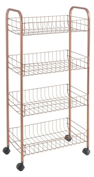 Метален подвижен рафт в меден цвят 41x84 cm Ascona - Metaltex