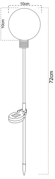 Globo 33802-12 - LED соларно осветително тяло LED/0,06W/3,2V IP44