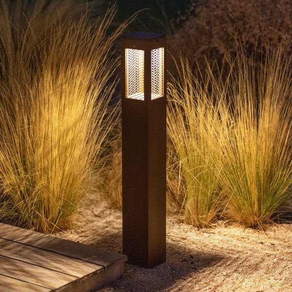 Les Jardins LED слънчева светлина за пътека Tradition Sensor Corten 90cm, Затъмняване, Кафяв / ръждив, Метал, Модерен, Соларно осветление