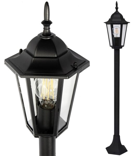 Екстериорна лампа 1xE27/20W/230V IP43 96,5 см черен