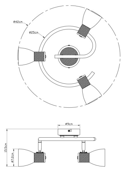 Globo 54352-3 - Спот GYLFI 3xE14/40W/230V