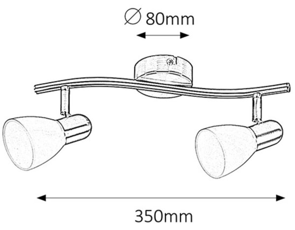 Rabalux 6302 - Точково осветително тяло SOMA 2xE14/40W/230V