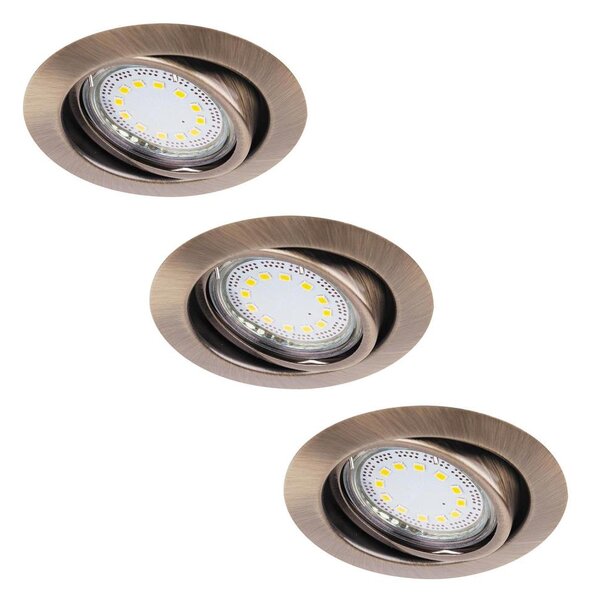 Rabalux 1051 - К-кт 3xLED Лампа за вграждане LITE 3xGU10-LED/3W/230V