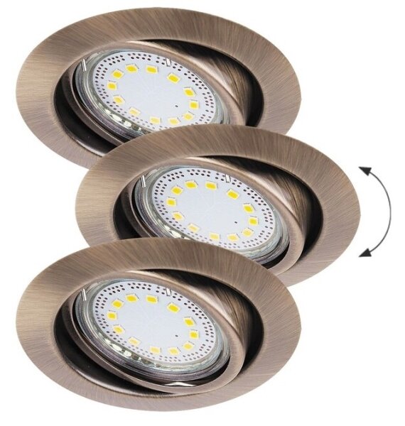 Rabalux 1051 - К-кт 3xLED Лампа за вграждане LITE 3xGU10-LED/3W/230V