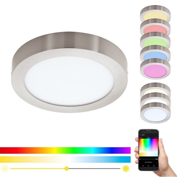 Eglo 96678 - LED RGBW димируемо таванно осветително тяло FUEVA-C LED/21W/230V BT