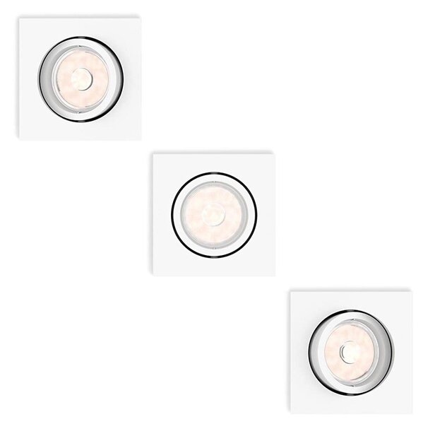 Philips 50193/31/PN - Комплект от 3 вградени осветителни тела ENNEPER, 1xGU10/5,5W/230V