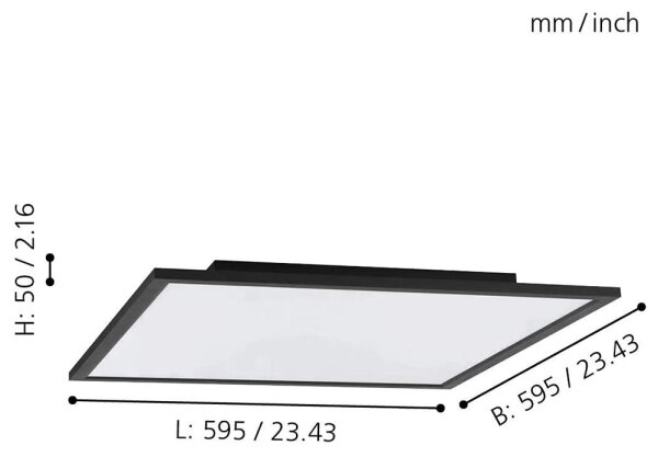 Eglo 99417 - LED RGB Димируем плафон SALOBRENA-C LED/30,5W/230V + д.у