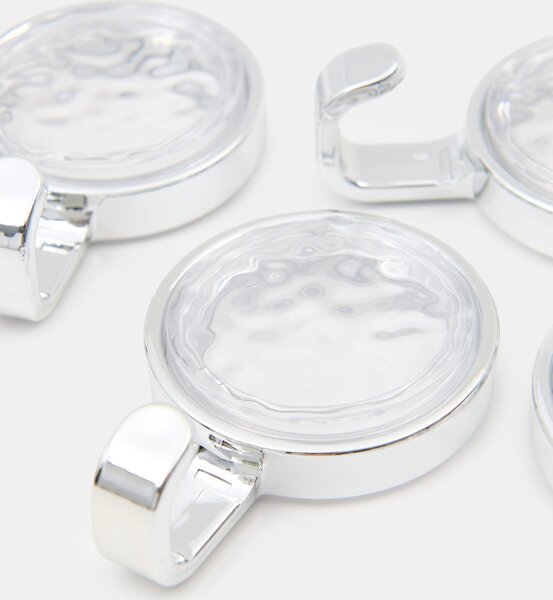 Sinsay - Комплект самозалепващи се закачалки за баня 4 pack - clear