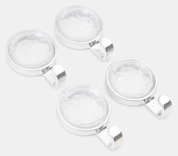Sinsay - Комплект самозалепващи се закачалки за баня 4 pack - clear