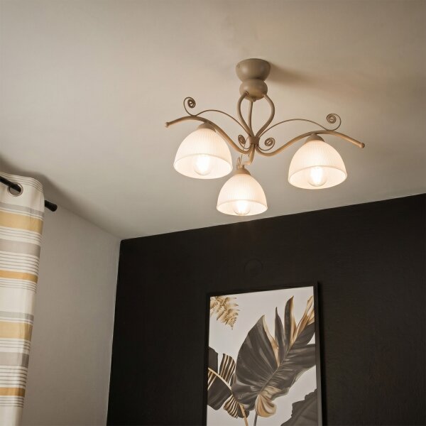 Brilagi - Полилей за повърхностен монтаж ANTICO MODERN 3xE27/60W/230V бежов