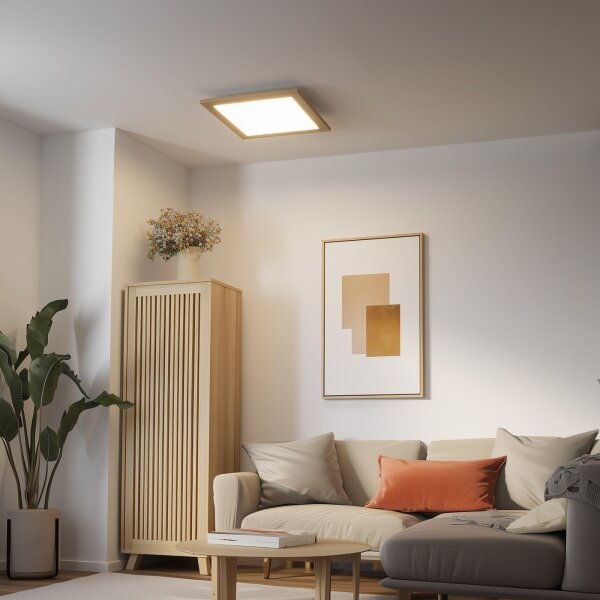 Eglo 75643 - LED таванно осветително тяло CALEMAR LED/19W/230V 4000K 43,7 см дъб