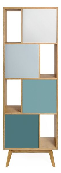 Тюркоазен шкаф за книги 65x191 cm Avon - Woodman