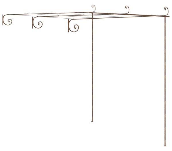 Sonata Градинска арка за рози, антично кафяво, 3x3x2,5 м, желязо