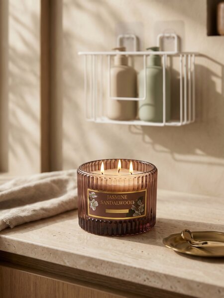 Sinsay - Ароматна свещ Jasmine Sandalwood - кaфяв