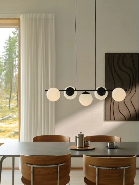 Nordlux - Полилей на кабел LILLY 5xE14/10W/230V черен