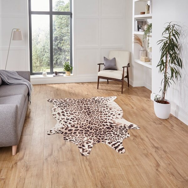 Кафяво-бежов килим 195x155 cm Faux Leopard - Think Rugs