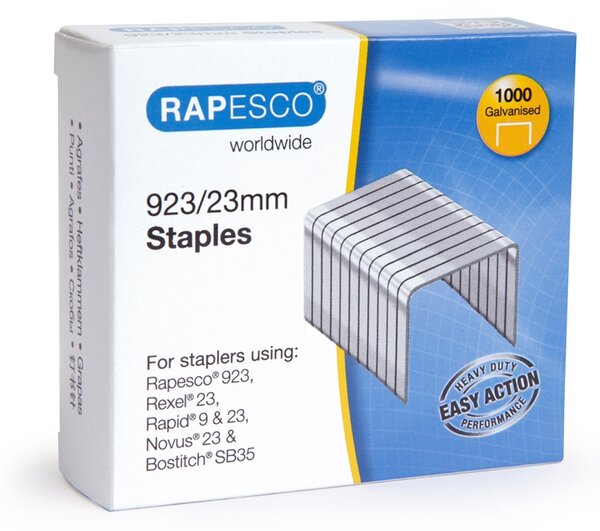 Rapesco Телчета за телбод, размер 23/23 mm, 1000 броя