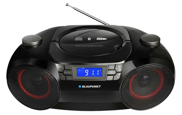 Blaupunkt Радио касетофон BB30BT, с Bluetooth, FM радио, CD/MP3/USB/AUX, черен