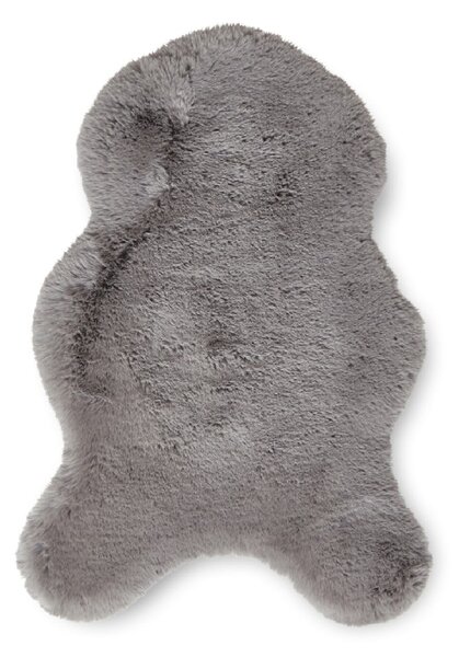 Сива синтетична кожа 60x90 cm Super Teddy – Think Rugs