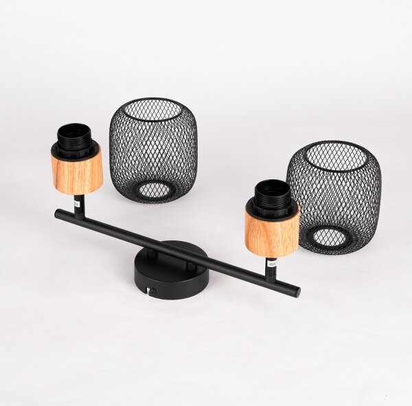 Brilagi - Точково осветително тяло BASKLITE 2xE27/15W/230V дърво/черно