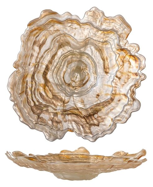 Бежова стъклена купа ø 38,5 cm Asimi – Bloomingville