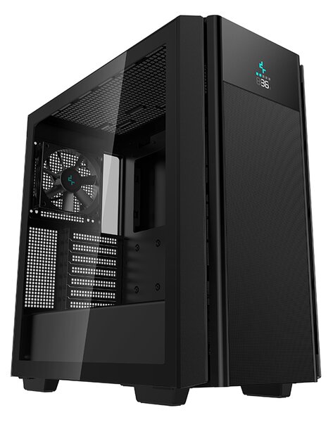 Кутия Deepcool Mesh Digital R-CH510-BKNSE1-G-1 с прозрачен страничен панел - черна