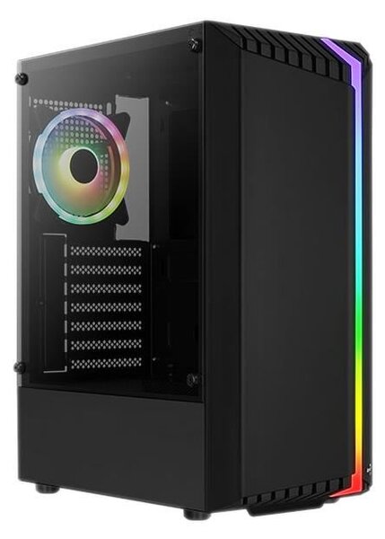 Aerocool Bionic кутия с прозрачен панел и RGB лента