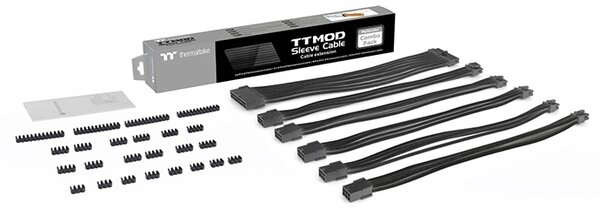 Аксесоар Thermaltake Mod Sleeved Cable Black 300mm