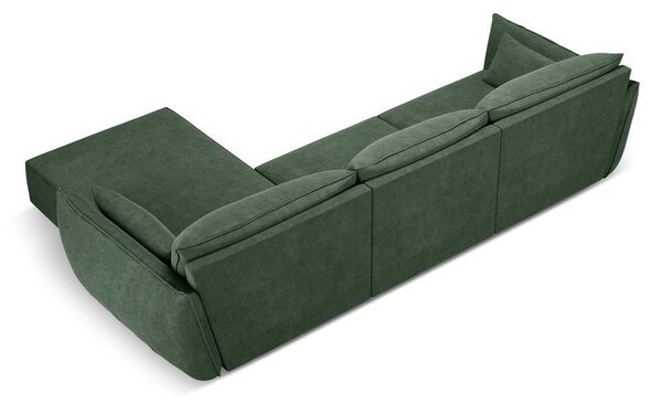 Тъмнозелен ъглов диван (десен ъгъл) Vanda - Mazzini Sofas