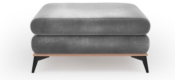 Сив пуф с кадифена тапицерия Astre - Windsor & Co Sofas