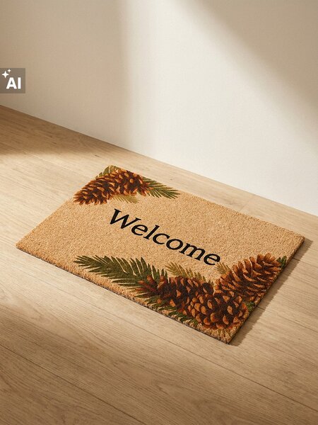 Sinsay - Постелка с надпис Welcome - многоцветен