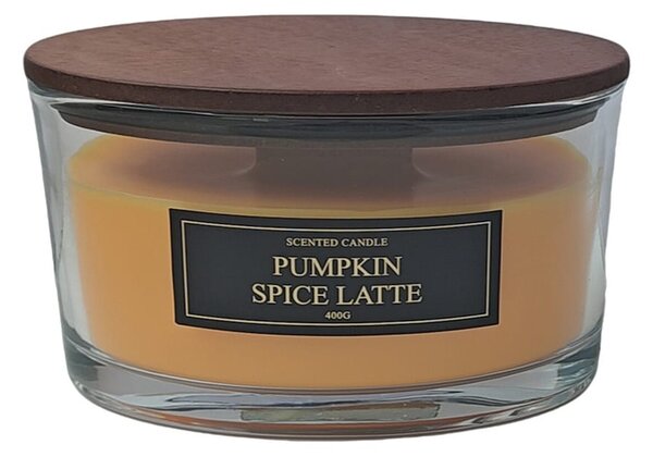 Sinsay - Ароматна свещ с дървен фитил Pumpkin Spice Latte - opaнжeв