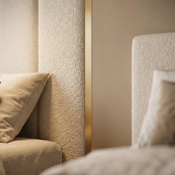 Самозалепваща се декоративна лайсна от неръждаема стомана, 6 м меден