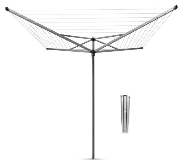 Външен простор Brabantia TopSpinner 90300260, 40 м, Метален шиш за вкопаване, Резистентен на корозия, Инокс