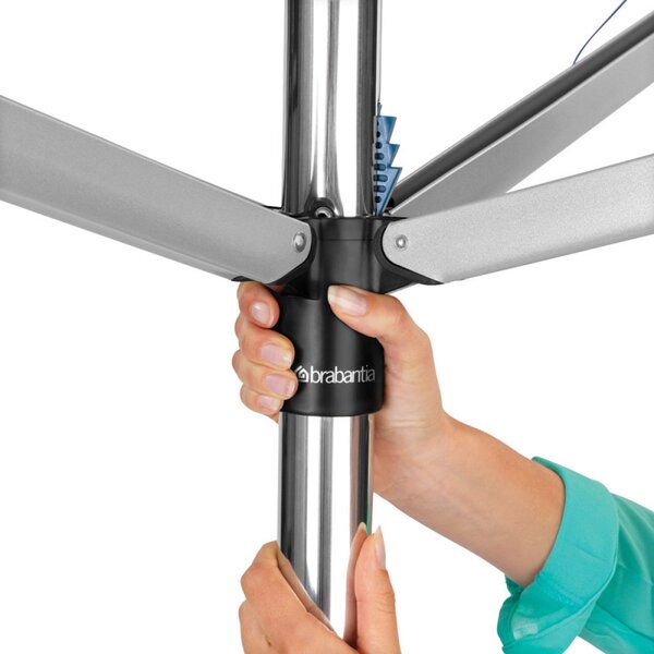 Външен простор Brabantia TopSpinner 90300260, 40 м, Метален шиш за вкопаване, Резистентен на корозия, Инокс