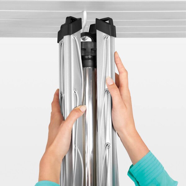 Външен простор Brabantia TopSpinner 90300260, 40 м, Метален шиш за вкопаване, Резистентен на корозия, Инокс