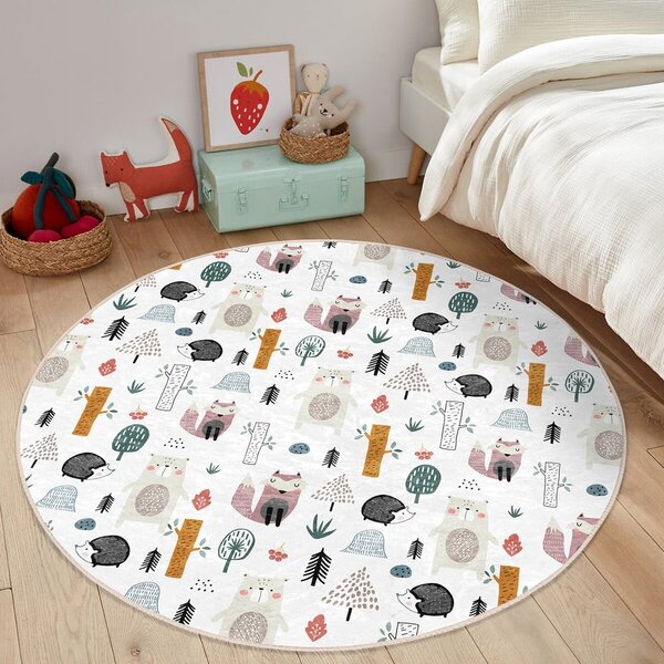 Бял детски килим ø 80 cm Comfort - Mila Home